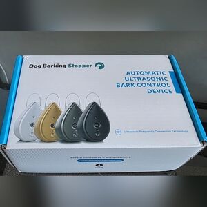 Automatic Ultrasonic Bark Control Device - White, Gold, Black